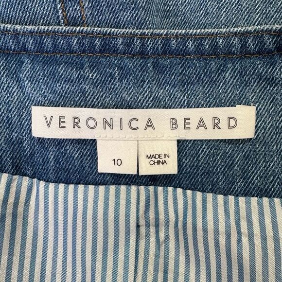 Veronica Beard Ferazia Denim Jacket Light Indigo Blue Size 10 - Picture 10 of 12